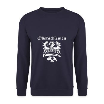 Oberschlesien Design: Adler - Unisex Pullover - Navy - Vorne - Alina (178cm) & Michal (187cm)