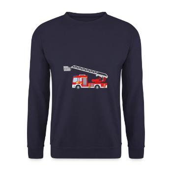 Feuerwehrauto - Unisex Pullover - Navy - Vorne - Alina (178cm) & Michal (187cm)