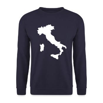 Italy - Unisex Sweatshirt - navy - Front - Alina (178cm) & Michal (187cm)