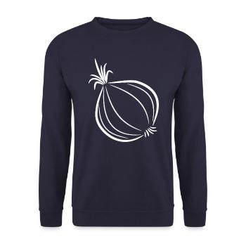 Oignon Onion Légumes Veggie - Sweat-shirt Unisexe - marine - Devant - Alina (178cm) & Michal (187cm)