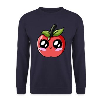 Pomme Kawaii - Sweat-shirt Unisexe - marine - Devant - Alina (178cm) & Michal (187cm)