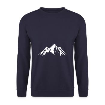 mountains berge icon - Unisex Pullover - Navy - Vorne - Alina (178cm) & Michal (187cm)