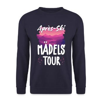 Apres SKi Mädels Tour - Unisex Pullover - Navy - Vorne - Alina (178cm) & Michal (187cm)