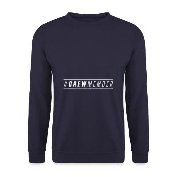 crew member hashtag - Sweat-shirt Unisexe - marine - Devant - Alina (178cm) & Michal (187cm)
