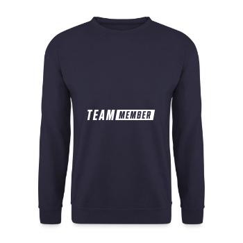 team member - Unisex Sweatshirt - navy - Front - Alina (178cm) & Michal (187cm)