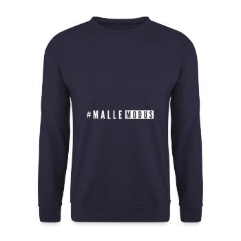 malle modus hashtag - Unisex Pullover - Navy - Vorne - Alina (178cm) & Michal (187cm)