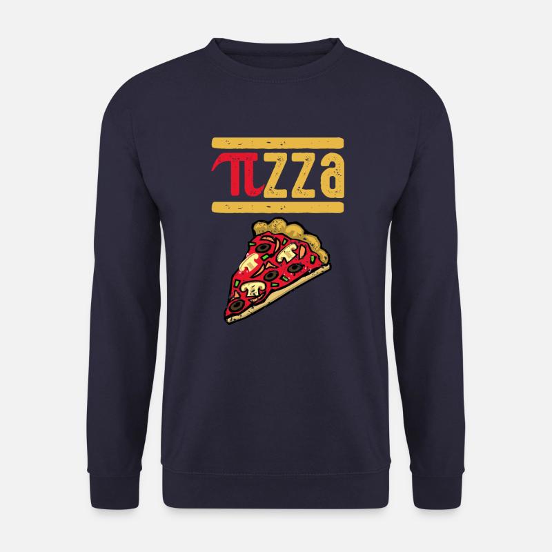 Pizza in Pi Design 3.14159265359 - Unisex Sweatshirt - navy
