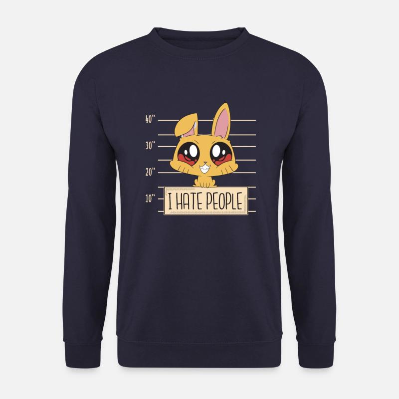 Hase I Hate People - Unisex Pullover - Navy