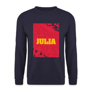 Artwork Julia - Unisex Pullover - Navy - Vorne - Alina (178cm) & Michal (187cm)