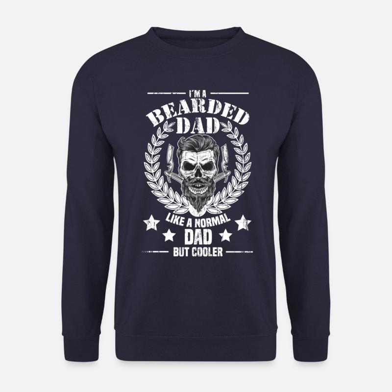 Dad Beard Beard Skull Best Daddy Cooler - Unisex Sweatshirt - navy