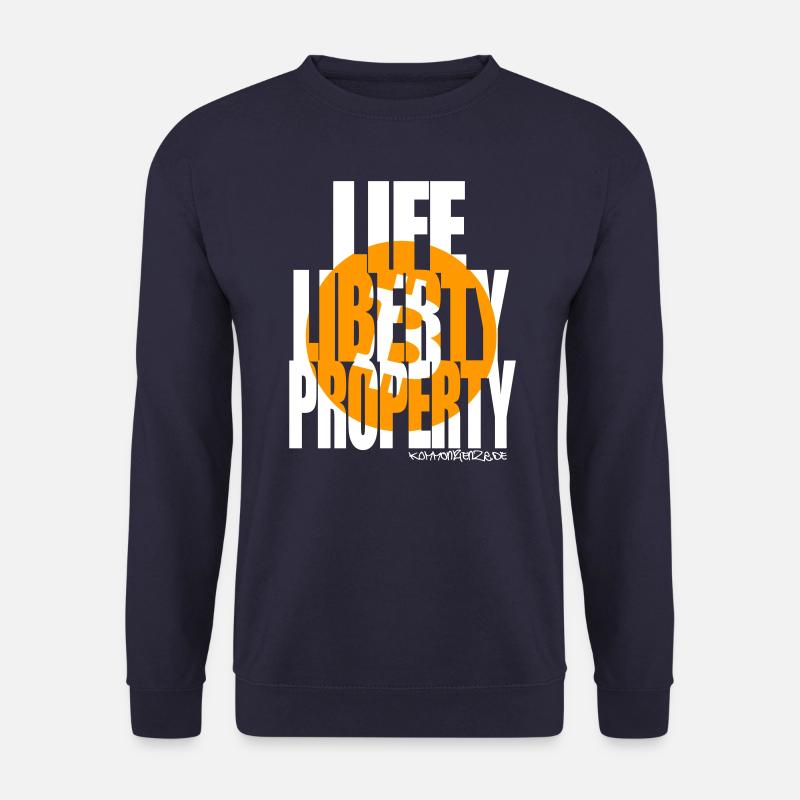 LIFE LIBERTY EIGENTUM - Unisex Pullover - Navy
