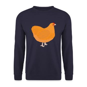 Orpington - color yellow - gift idea - Unisex Sweatshirt - navy - Front - Alina (178cm) & Michal (187cm)