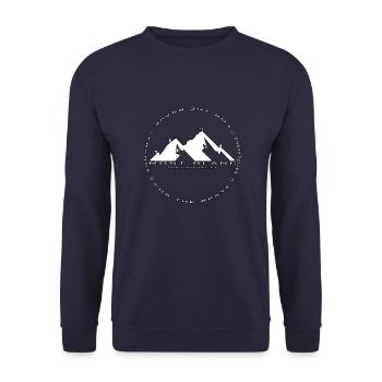 Mont Blanc The Chamonix Valley - Unisex Sweatshirt - navy - Front - Alina (178cm) & Michal (187cm)