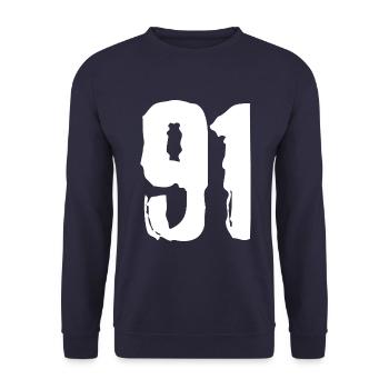 Maillot à 91 numéros - Sweat-shirt Unisexe - marine - Devant - Alina (178cm) & Michal (187cm)