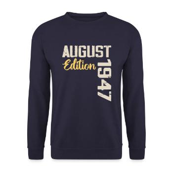 Anniversary August 1947 - Limited Edition August 1947 - Unisex Sweatshirt - navy - Front - Alina (178cm) & Michal (187cm)