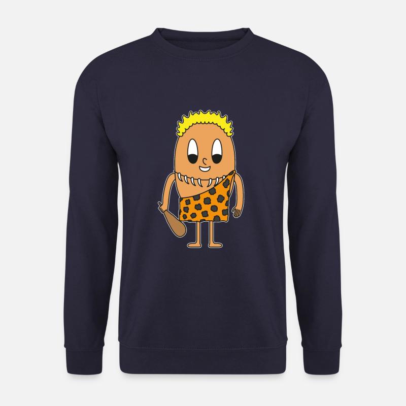 Stone age man egg - Unisex Sweatshirt - navy