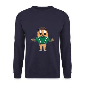 Oeuf italien - Sweat-shirt Unisexe - marine - Devant - Alina (178cm) & Michal (187cm)