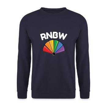 RNBW Rainbow Rainbow | Cadeau amusant couleur colorée - Sweat-shirt Unisexe - marine - Devant - Alina (178cm) & Michal (187cm)