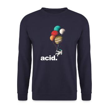 Acid Party Drugs Lsd Acid Techno - Médicaments - Sweat-shirt Unisexe - marine - Devant - Alina (178cm) & Michal (187cm)