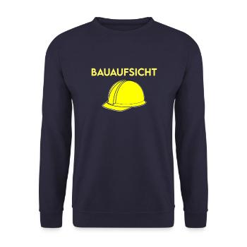Bauaufsicht Bauleiter - Lustiges Handwerker Bau - Unisex Pullover - Navy - Vorne - Alina (178cm) & Michal (187cm)