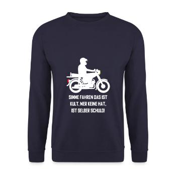 Simme conduire c'est culte, - Sweat-shirt Unisexe - marine - Devant - Alina (178cm) & Michal (187cm)
