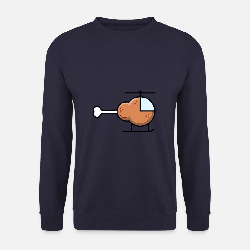 Helikopter Hähnchen Keule Essen Geschenkidee - Unisex Pullover - Navy