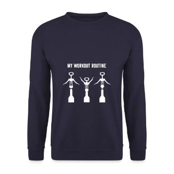 Alcohol Wine Winemaker Funny saying - Unisex Sweatshirt - navy - Front - Alina (178cm) & Michal (187cm)