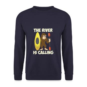 Cadeau drôle de canoë de canoë de kayak de pagaie - Sweat-shirt Unisexe - marine - Devant - Alina (178cm) & Michal (187cm)