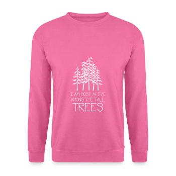 Hohe Bäume Natur - Unisex Pullover - Pink - Vorne