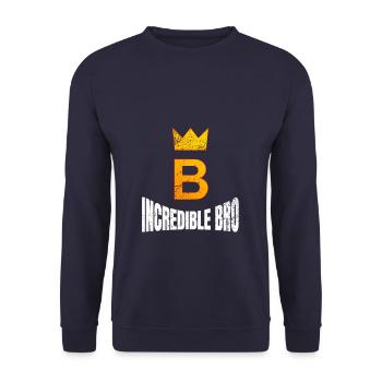 incredible bro - Unisex Pullover - Navy - Vorne - Alina (178cm) & Michal (187cm)
