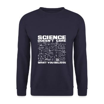 Science scientist physics math gift - Unisex Sweatshirt - navy - Front - Alina (178cm) & Michal (187cm)