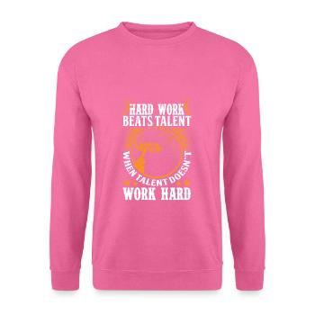basketball Hard Works - Unisex Sweatshirt - pink - Front