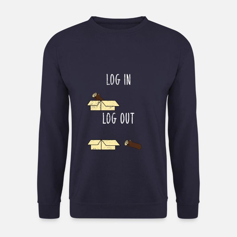 Computer Science Joke Log In Log Out Nerd Office Gift - Unisex Sweatshirt - navy