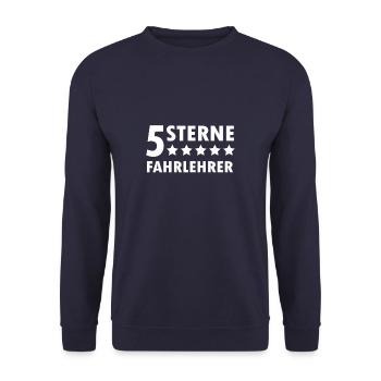 Instructeur de conduite 5 étoiles Meilleur élève d'école de conduite - Sweat-shirt Unisexe - marine - Devant - Alina (178cm) & Michal (187cm)