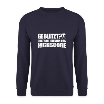 Lightning tester Flashed car radar speed - Unisex Sweatshirt - navy - Front - Alina (178cm) & Michal (187cm)