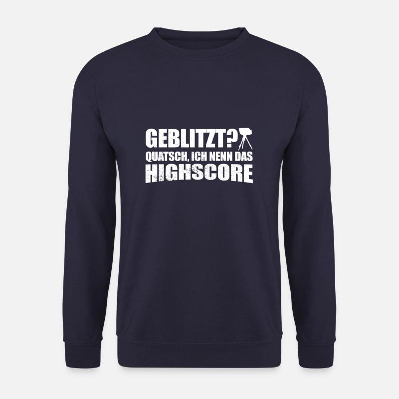 Blitzertester Geblitzt Auto Radarkontrolle Tempo - Unisex Pullover - Navy