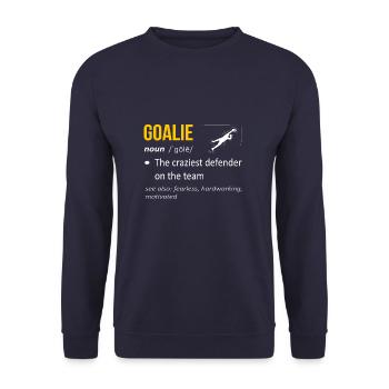 Gardien de but, chemises de gardien et sweats à capuche - Sweat-shirt Unisexe - marine - Devant - Alina (178cm) & Michal (187cm)