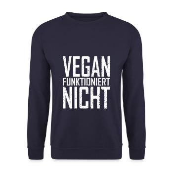 Vegan Funktioniert Net - Unisex Pullover - Navy - Vorne - Alina (178cm) & Michal (187cm)