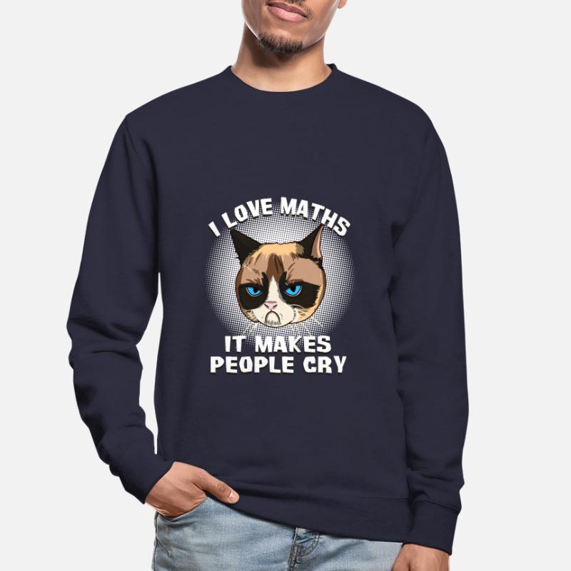 Chat Chat Prof de maths Chat Grumpy Mathe Gesche Sweat-shirt Unisexe