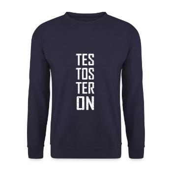 Testosteron - Unisex Pullover - Navy - Vorne - Alina (178cm) & Michal (187cm)