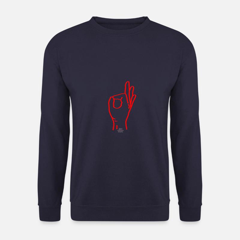 ok hand - Unisex Pullover - Navy