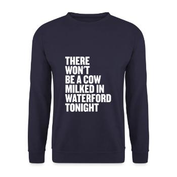 GAA Waterford Irish Hurling design - Irlande - Sweat-shirt Unisexe - marine - Devant - Alina (178cm) & Michal (187cm)