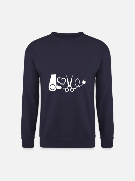 Salon de coiffure Salon de coiffure Styliste Salon de coiffure Cheveux - Sweat-shirt Unisexe - marine