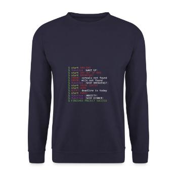 Monday Programmer - Unisex Sweatshirt - navy - Front - Alina (178cm) & Michal (187cm)