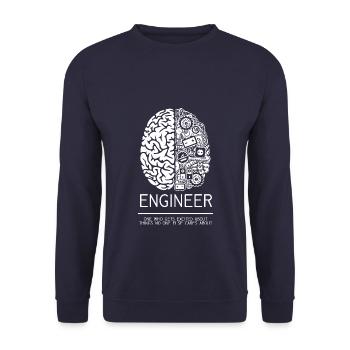 engineer - Unisex Sweatshirt - navy - Front - Alina (178cm) & Michal (187cm)