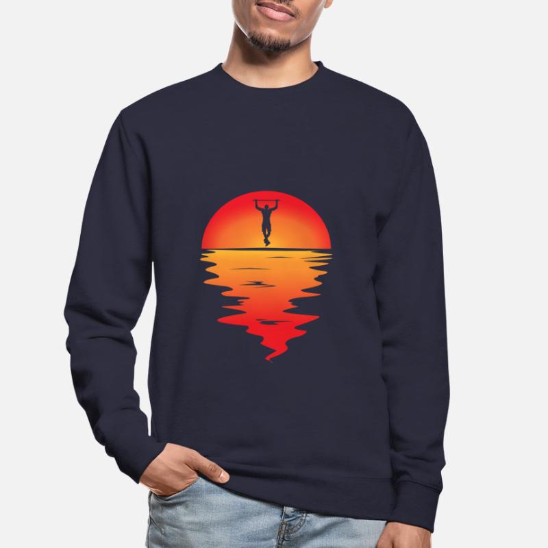 Sunset pull ups Unisex Sweatshirt