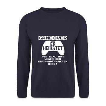 Jeu vidéo Témoins de mariage Cadeau - Sweat-shirt Unisexe - marine - Devant - Alina (178cm) & Michal (187cm)