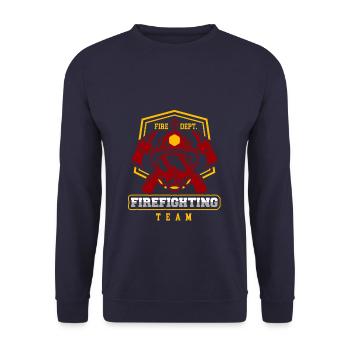 Firefighter's fire department firefighter firefighter - Unisex Sweatshirt - navy - Front - Alina (178cm) & Michal (187cm)
