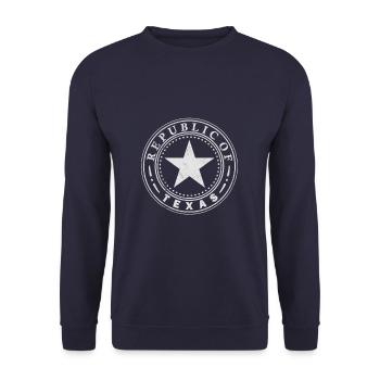 Republic of Texas design by Republic of Texas - Unisex Sweatshirt - navy - Front - Alina (178cm) & Michal (187cm)