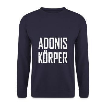 Adoni's body - Unisex Sweatshirt - navy - Front - Alina (178cm) & Michal (187cm)